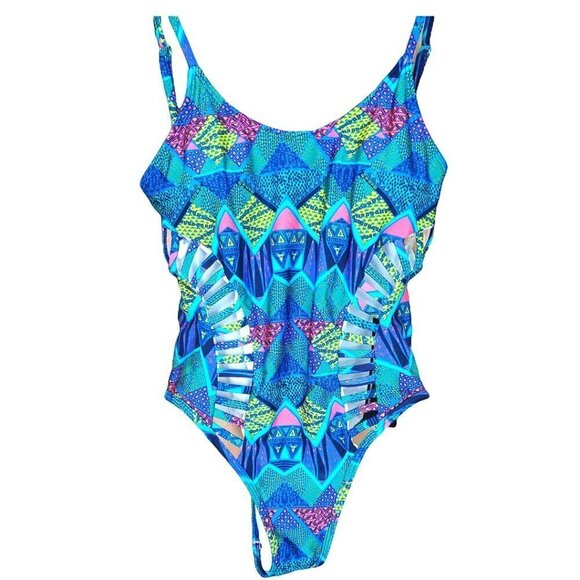 💎278 Stylish Swimwear Beyond The Shore One Piece Cut Out Swimsuit - Picture 2 of 8